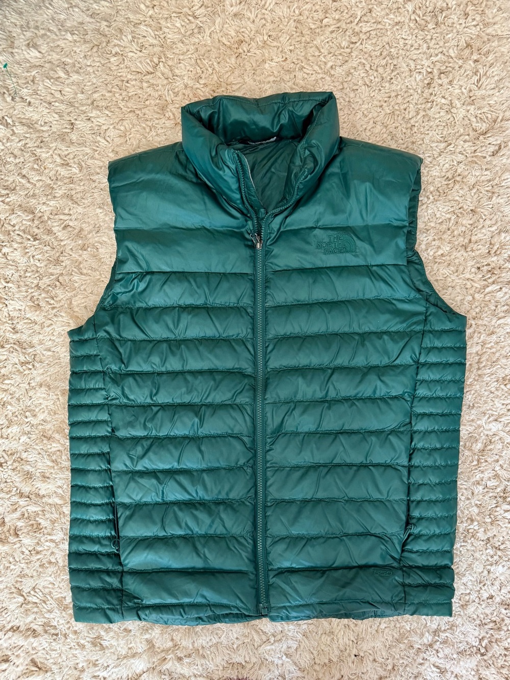 The North Face 550 Down Puffer Vest Green Men’s Medium Full Zip